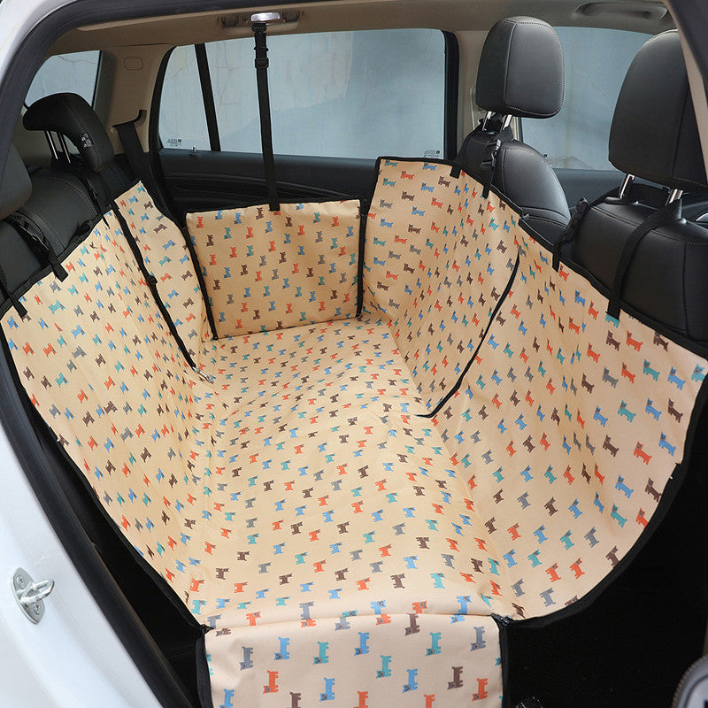 Luxury Waterproof Dog Car Seat Cover – Durable Pet Mat for Rear Car Seats (Universal Fit)