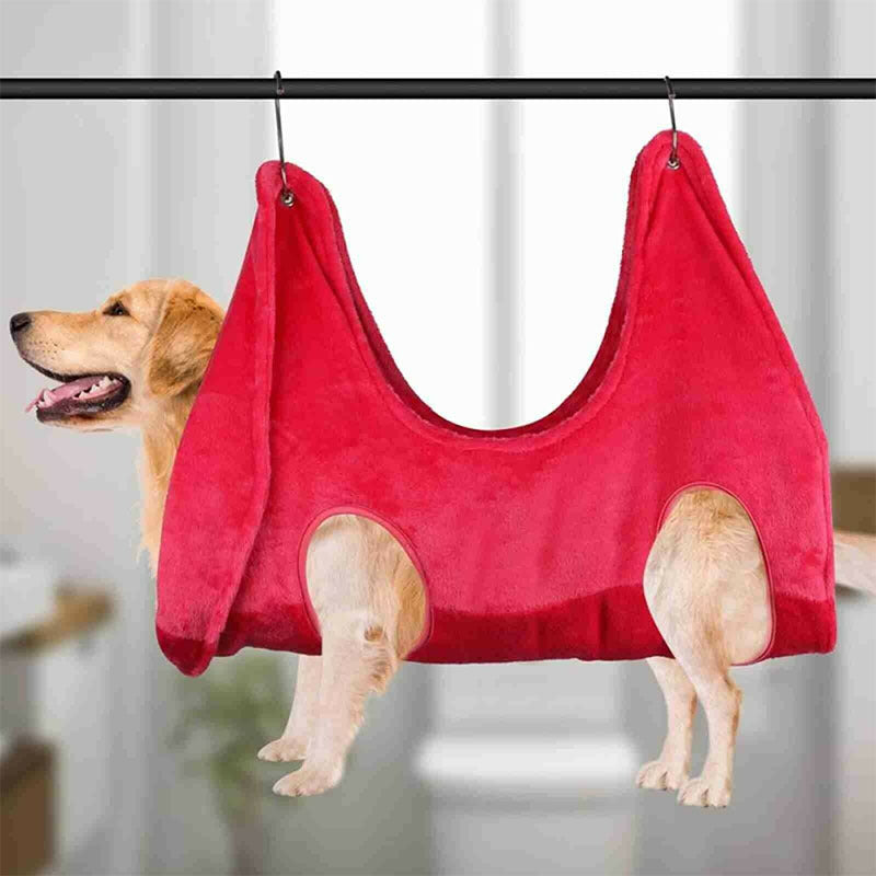 Pet Grooming Hammock Harness – Breathable Restraint Bag for Cats & Dogs