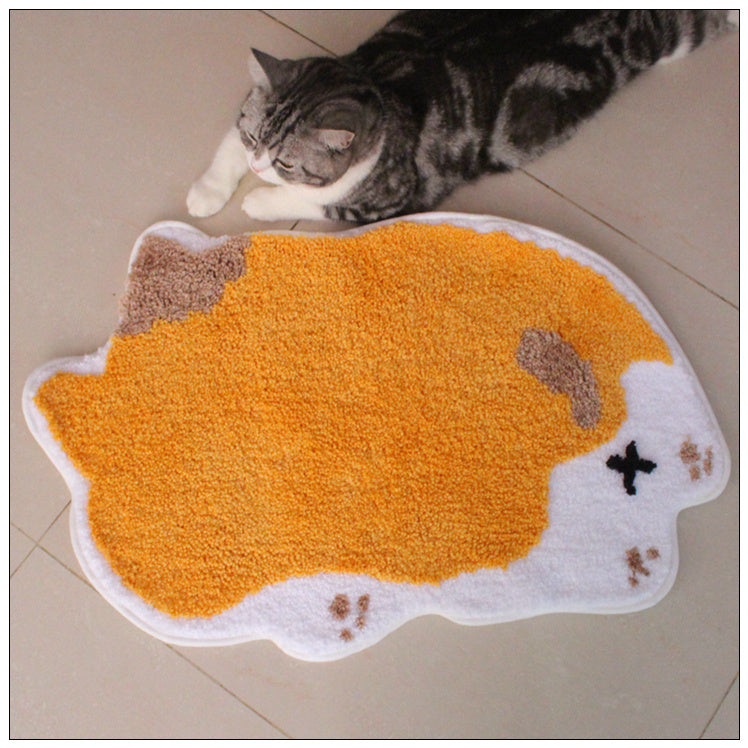 Cartoon Pet Floor Mat – Non-Slip Sleeping Mat for Cats & Small Dogs (Cute Designs)