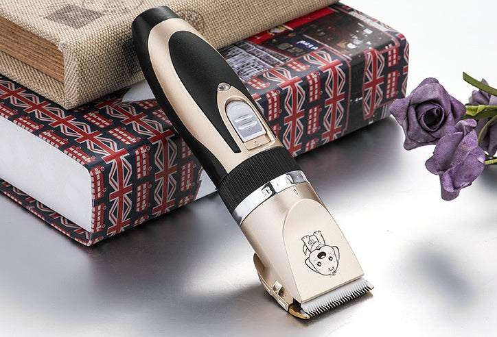 A88-USB Professional Pet Hair Trimmer – Titanium Ceramic Blade Dog & Cat Grooming Clippers with Limit Combs