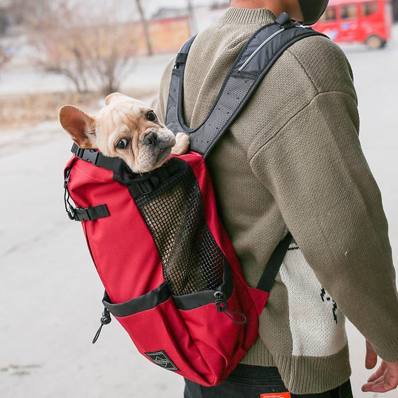 Pet Dog Carrier Backpack – Double Shoulder Travel Bag for Small to Medium Dogs
