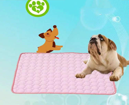 Summer Cooling Pet Mat – Breathable Ice Blanket Bed for Dogs & Cats
