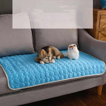 Summer Cooling Pet Mat – Breathable Ice Blanket Bed for Dogs & Cats