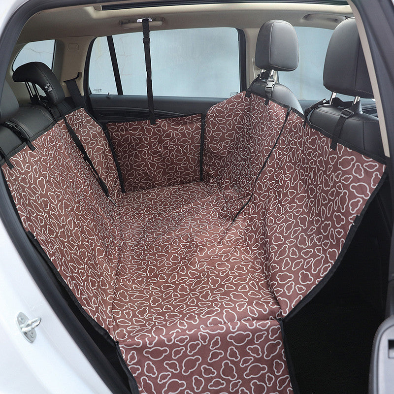 Luxury Waterproof Dog Car Seat Cover – Durable Pet Mat for Rear Car Seats (Universal Fit)