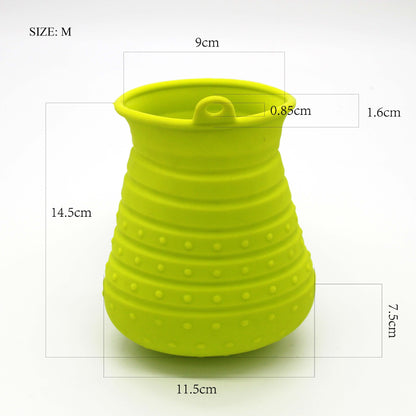 Portable Dog Paw Cleaner Cup – Gentle Silicone Brush for Shiba Inu & Small Breeds
