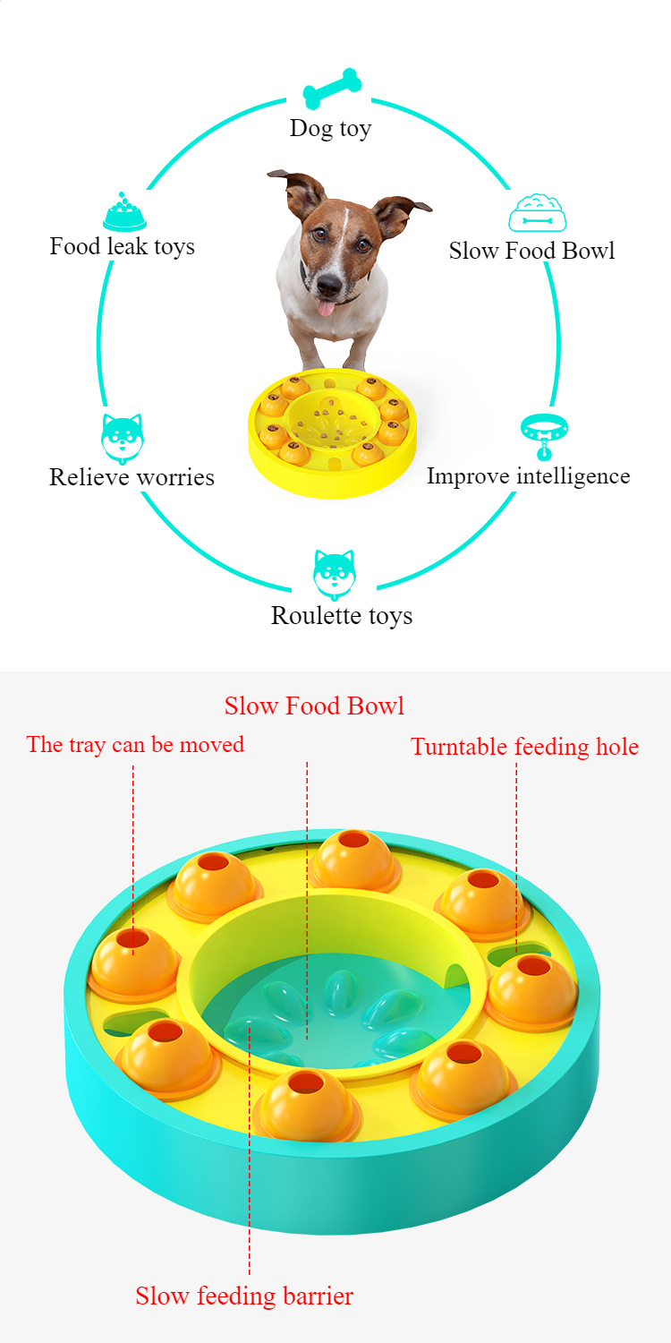 Interactive Dog Puzzle Toy – Slow Feeder & Treat Dispenser for IQ Training
