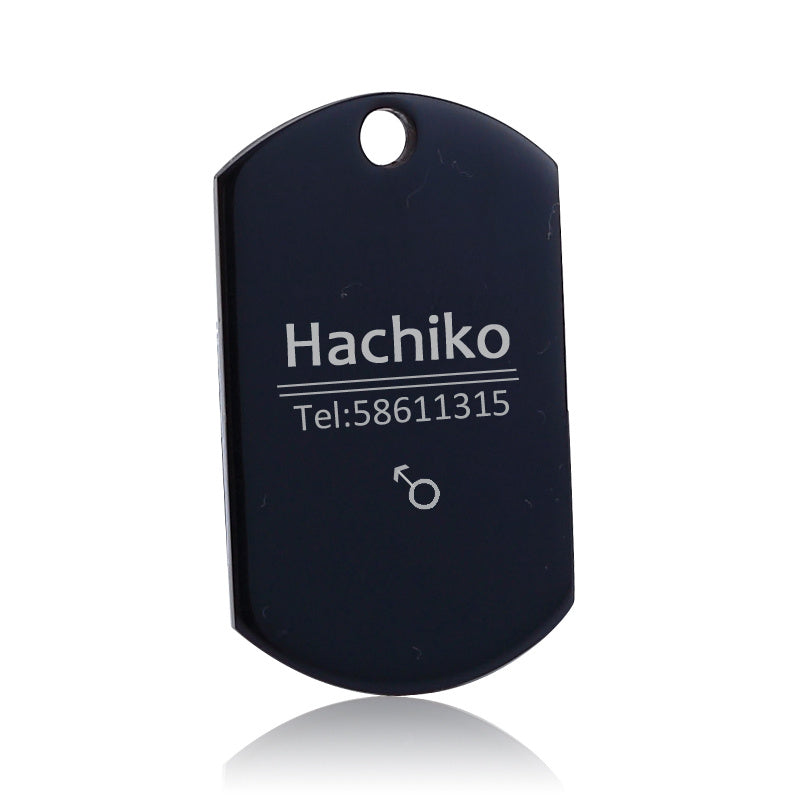 Custom Engraved Pet ID Tag – Personalized Metal Name Tag with Photo, Phone & Address