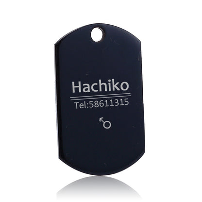 Custom Engraved Pet ID Tag – Personalized Metal Name Tag with Photo, Phone & Address