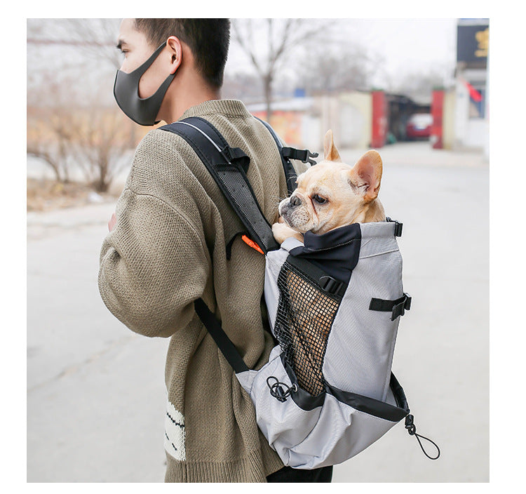 Pet Dog Carrier Backpack – Double Shoulder Travel Bag for Small to Medium Dogs