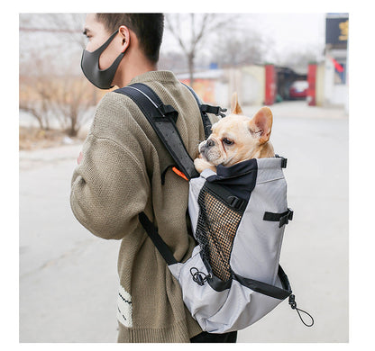 Pet Dog Carrier Backpack – Double Shoulder Travel Bag for Small to Medium Dogs