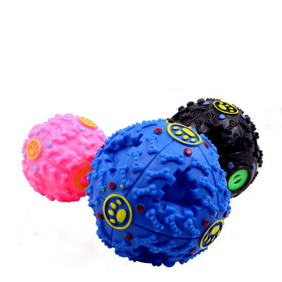 Squeaky Treat Dispensing Dog Ball – Interactive Training & Chew Toy