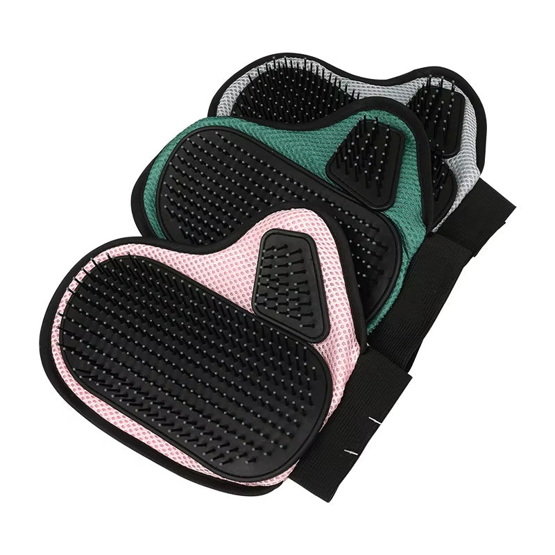 Silicone Pet Grooming Glove – Hair Removal & Bath Massage Glove for Cats and Dogs