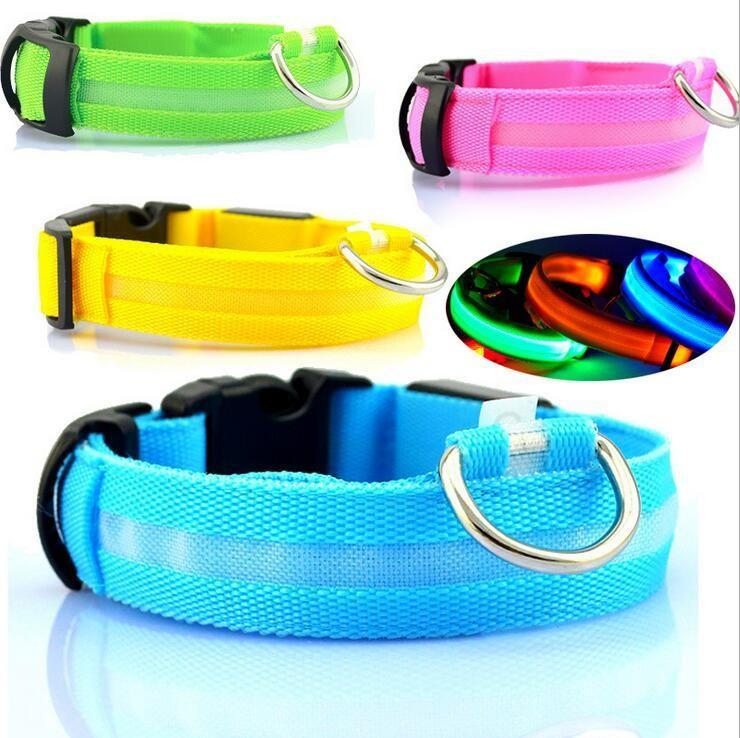 LED Safety Dog Collar – Battery-Powered Light-Up Collar for Night Visibility