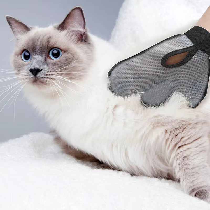 Silicone Pet Grooming Glove – Hair Removal & Bath Massage Glove for Cats and Dogs