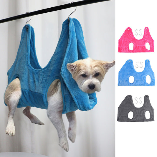 Pet Grooming Hammock Harness – Breathable Restraint Bag for Cats & Dogs