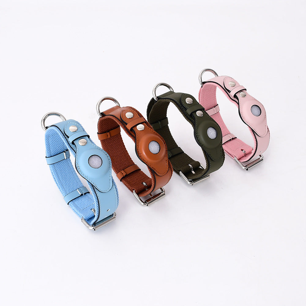TrackSmart™ Leather AirTag Pet Collar