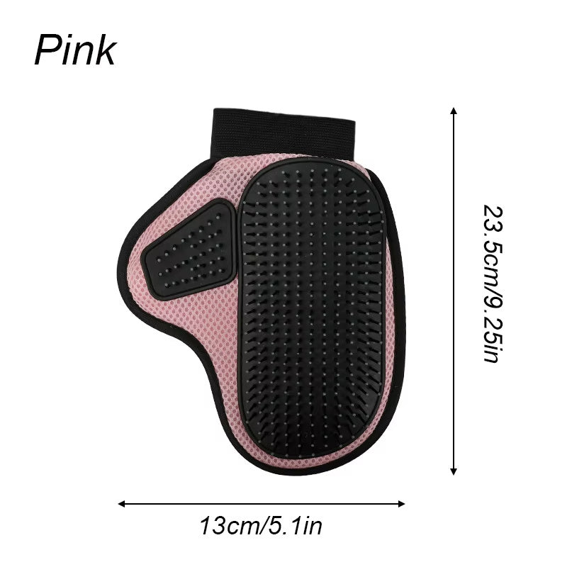 Silicone Pet Grooming Glove – Hair Removal & Bath Massage Glove for Cats and Dogs