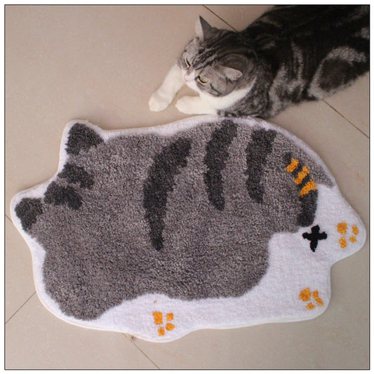 Cartoon Pet Floor Mat – Non-Slip Sleeping Mat for Cats & Small Dogs (Cute Designs)