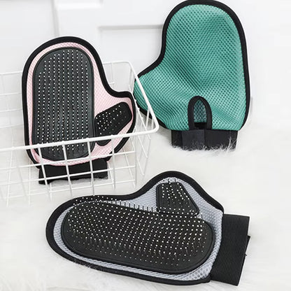 Silicone Pet Grooming Glove – Hair Removal & Bath Massage Glove for Cats and Dogs