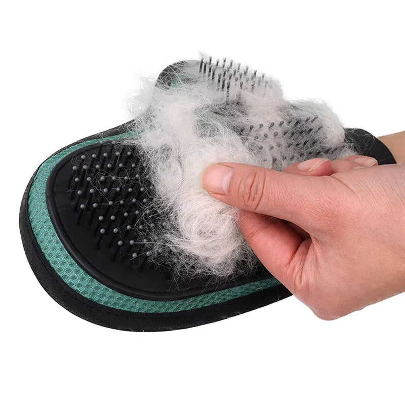 Silicone Pet Grooming Glove – Hair Removal & Bath Massage Glove for Cats and Dogs